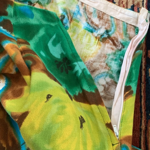 VTG Handmade 2 piece outfit XS XXS colorful AOP - Picture 8 of 10